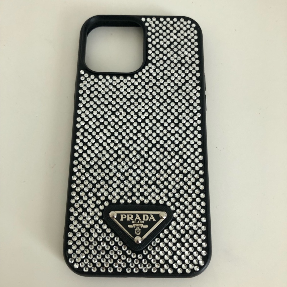 Prada IPhone Rhinestone Studded Phone Case